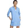imageSpeedo Womens Hooded Aquatic Fitness Robe and CoverUp with Full Front ZipRobbia Blue