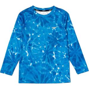 imageSpeedo Boys UV Swim Shirt Long Sleeve Tee GraphicTide Pool Electric Blue