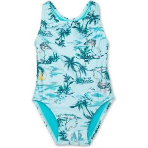 imageSpeedo Girls Swimsuit One Piece Thick Strap Racer Back PrintedFlamingo Fever
