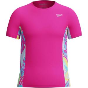 imageSpeedo Girls UV Swim Shirt Short Sleeve Printed RashguardPradise Palm