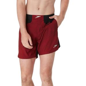 imageSpeedo Mens Swim Trunk Short Length Fitness TrainingWave Lore Rhubarb