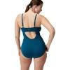 imageSpeedo Womens Swimsuit One Piece Endurance Shirred Tank Moderate CutAdj Dark Teal