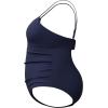 imageSpeedo Womens Swimsuit One Piece Endurance Shirred Tank Moderate CutAdj Peacoat