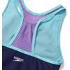 imageSpeedo Girls Swimsuit Two Piece Tankini Thick StrapBlue Harmony Mesh