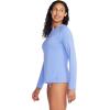 imageSpeedo Womens Uv Swim Shirt Long Sleeve RashguardHooded Curious Blue