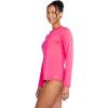 imageSpeedo Womens Uv Swim Shirt Long Sleeve RashguardHooded Fandango Pink