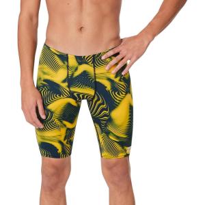imageSpeedo Mens Caged Out Jammer Endurance SwimsuitFusion NavyGold