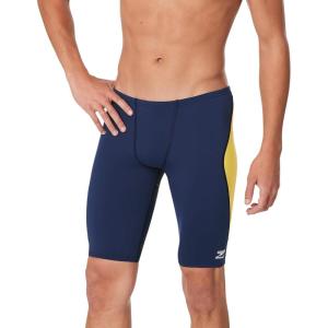 imageSpeedo Mens Caged Out Jammer Endurance SwimsuitGalactic NavyGold