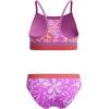 imageSpeedo Girls Swimsuit Two Piece Bikini SetNeon Violet Wavy Daisy