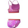 imageSpeedo Girls Swimsuit Two Piece Bikini SetNeon Violet Wavy Daisy