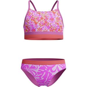 imageSpeedo Girls Swimsuit Two Piece Bikini SetNeon Violet Wavy Daisy