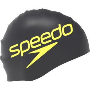 imageSpeedo Swim Cap SiliconeBlack Stacked Logo