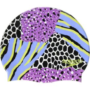 imageSpeedo Swim Cap SiliconeSpeedo Black Patchwork