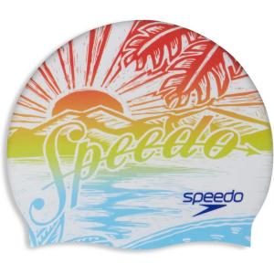 imageSpeedo Swim Cap SiliconeVolcanic Orange Speedo Sunset
