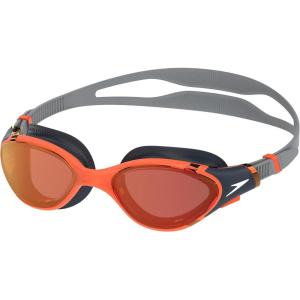 imageSpeedo UnisexAdult Swim Goggle Biofuse 20Amber WaveSteelCrimson Mirrored