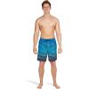 imageSpeedo Mens Essentials 16quot Watershorts Green SwimmersStripe Explorer Aqua Splash