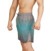 imageSpeedo Mens Essentials 16quot Watershorts Green SwimmersStripe Explorer Monument