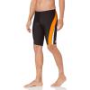 imageSpeedo Mens Standard Swimsuit Jammer Endurance Splice Team ColorsBlackOrange Splice