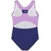 imageSpeedo Girls Swimsuit One Piece Mesh Splice Thick Strap2023 Sweet Taro