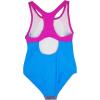 imageSpeedo Girls Swimsuit One Piece Mesh Splice Thick StrapHeather GreyPinkBlue