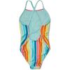 imageSpeedo Girls Swimsuit One Piece Solid Cross Back Multi StrapsAqua Splash