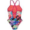 imageSpeedo Girls Swimsuit One Piece Solid Cross Back Multi StrapsBlock Tropics Anthracite