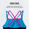 imageSpeedo Girls Swimsuit One Piece Solid Cross Back Multi StrapsFuchsia Pink