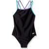 imageSpeedo Girls Swimsuit One Piece Solid Cross Back Multi StrapsMulti