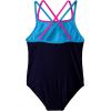 imageSpeedo Girls Swimsuit One Piece Solid Cross Back Multi StrapsNavy