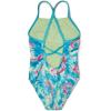 imageSpeedo Girls Swimsuit One Piece Solid Cross Back Multi StrapsTie Dye Blue Atoll
