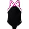 imageSpeedo Girls Swimsuit One Piece Solid Cross Back Multi StrapsBlackPink
