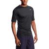 imageSpeedo Mens UV Swim Shirt Short Sleeve Longview TeeBlackBlack