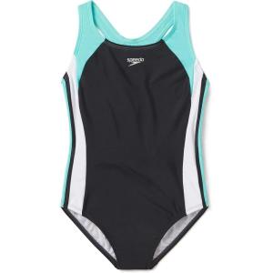 imageSpeedo Girls Swimsuit One Piece Mesh Splice Thick Strap2023 Sea Level