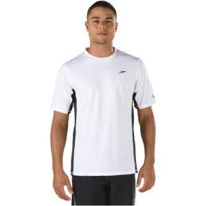 imageSpeedo Mens UV Swim Shirt Short Sleeve Longview TeeWhite