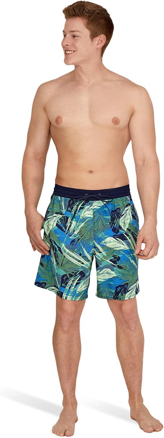 imageSpeedo Mens Swim Trunk Mid Length Redondo PrintedCamo Douglas Fir