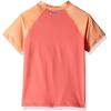 imageSpeedo Girls Uv Swim Shirt Short Sleeve Color Block RashguardDiscontinuedTropical Glow