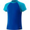 imageSpeedo Girls Uv Swim Shirt Short Sleeve Color Block RashguardDiscontinuedRadiant Blue