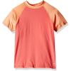 imageSpeedo Girls Uv Swim Shirt Short Sleeve Color Block RashguardDiscontinuedTropical Glow