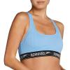 imageSpeedo Womens Swimsuit Bikini TopStripe Logo Robbia Blue