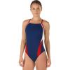imageSpeedo Womens Swimsuit One Piece Endurance Cross Back Solid Adult Team ColorsNavyRedWhite