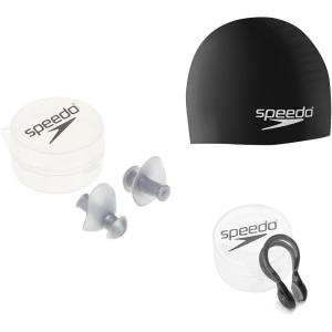 imageSpeedo Unisex Ear Plugs for Swimming Waterproof Reusable TrainingAdult Ergo Silver Bundle 1