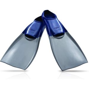 imageSpeedo UnisexAdult Swim Training Fins Rubber Long BladeNavyGrey