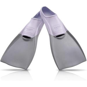 imageSpeedo UnisexAdult Swim Training Fins Rubber Long BladeWhiteGrey SIOC
