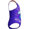 imageSpeedo BabyGirls Swimsuit Infant to Big Kid UPF 50 Learn to SwimDigital 1pc Indigo Glow