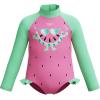 imageSpeedo BabyGirls Swimsuit Infant to Big Kid UPF 50 Learn to SwimLS 1pc Neon Bubble Gum