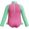 imageSpeedo BabyGirls Swimsuit Infant to Big Kid UPF 50 Learn to SwimLS 1pc Neon Bubble Gum
