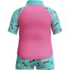 imageSpeedo BabyGirls Swimsuit Infant to Big Kid UPF 50 Learn to SwimSS Set Neon Bubblegum