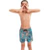 imageSpeedo Boys Swim Trunk Mid Length Redondo PrintedDark PetrolAquariumNectarineWhite