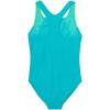 imageSpeedo Girls Swimsuit Two Piece Tankini Thin StrapTurkish Sea BlueNeon Light Green
