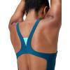 imageSpeedo Womens Short Sleeve ZipHigh Neck Dark Teal